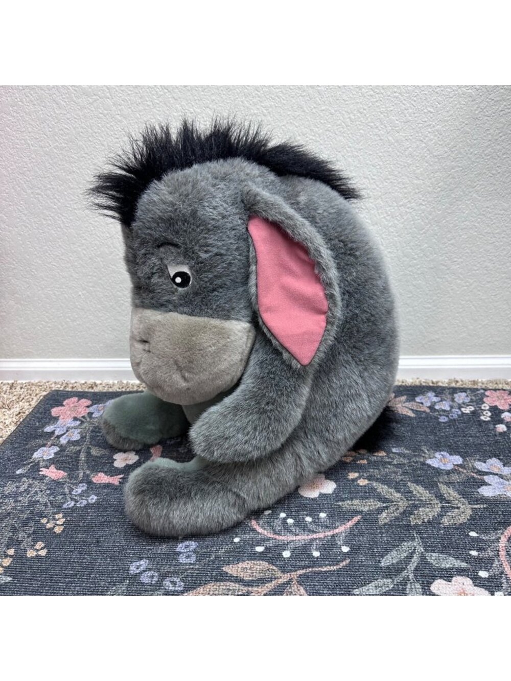 VTG Disney Eeyore Winnie the Pooh Large Plush Stuffed Animal Toy Detachable Tail